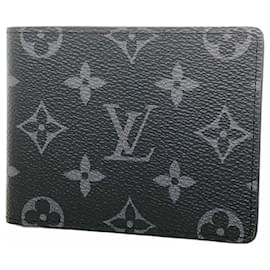 Cartera Slender Louis Vuitton Monogram Eclipse Negro