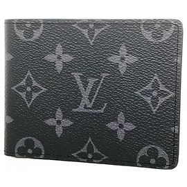 Carteira Slender Louis Vuitton Monogram Eclipse Preto