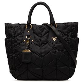 Bolso Prada Black Tessuto Gaufre Negro
