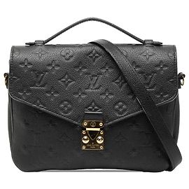 Louis Vuitton Pochette Metis en cuir Monogram Empreinte noir Noir