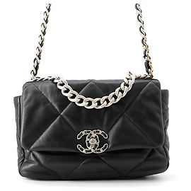 Borsa a Spalla con Catena Chanel CHANEL19 Nero