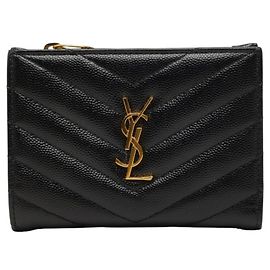 Saint Laurent Monogram Bi-Fold Wallet Black