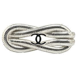 Chanel Coco Mark Vintage Brosche Silber