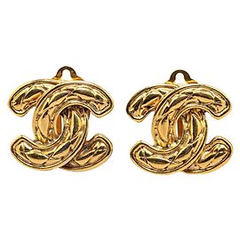 Orecchini Chanel Matelassé Coco Mark Clip in Oro D'oro