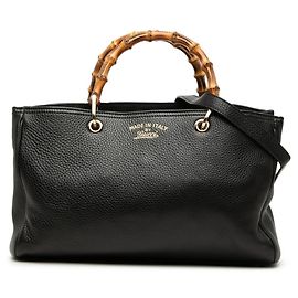 Borsa a Mano Gucci Bamboo Borsa a Spalla Nero