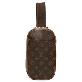 Borsa a tracolla Monogram Pochette Gange Louis Vuitton Marrone
