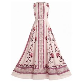 Giambattista Valli Maxikleid mit Blumenmuster Pink Lila