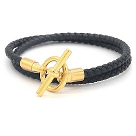 Hermès Hermes Glenan Double Tour Bracelet Black Yellow