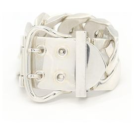 Hermès Hermes Sterling Silver Charm Bracelet Silvery