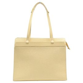 SAC A MAIN LOUIS VUITTON CROISETTE GM M5250A EN CUIR EPI ECRU VANILLE BAG Écru