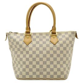 Sac cabas Louis Vuitton Damier Azur Saleya PM Blanc