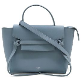 Céline Celine Leather Micro Belt Bag 2WAY Handbag Blue