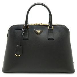 Sac cabas en cuir Saffiano Prada Noir