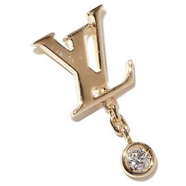 Pendientes Louis Vuitton K18YG Diamond Dorado Metálico