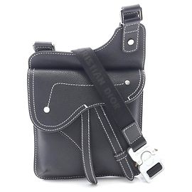 Borsa a tracolla Saddle in pelle Dior Nero