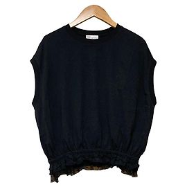 Top con volant rosso Valentino Nero