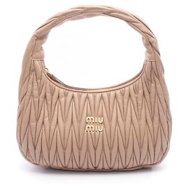 Bolsa de ombro Miu Miu Wander em couro Rosa