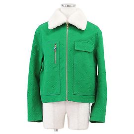 Giacca in denim in misto cotone Monogram Louis Vuitton Verde
