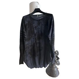 Jersey de malha cinza com estampa abstrata High Cinza Cinza antracite