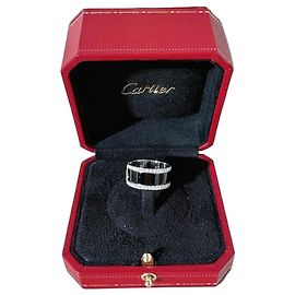 Cartier Angel Kiss White Gold and Black Ceramic Diamond Ring Black