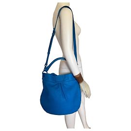 Marc by Marc Jacobs Bolsa Hobo Classic Q Hillier de couro azul Azul