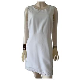 Diane von Furstenberg Robe Blanche Brodée Caralyn Blanc