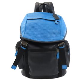 Coach F72018 Logo Backpack Blue Navy blue