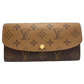 Portafoglio lungo Emilie Louis Vuitton Marrone Monogramma