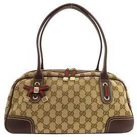 Borsa Tote Gucci 161720 Princy GG Mini Boston Marrone