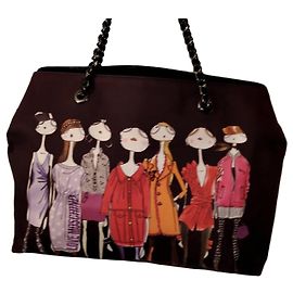 Love Moschino Bolso Tote Estampado Ilustración Castaño Rosa Blanco Roja Dorado Otro