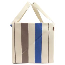 Hermès Bolsa Tote Hermes Zulu PM Marrom Branco Azul