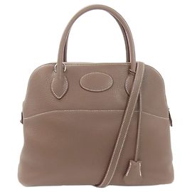 Hermès Bolso Hermes Bolide 31 en Etoupe Gray Gris pardo