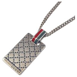 Collana Diamante Gucci Argento Rosso Verde