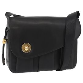 Borsa a Spalla BALLY in Pelle Nera e Oro Auth 171257A Nero D'oro
