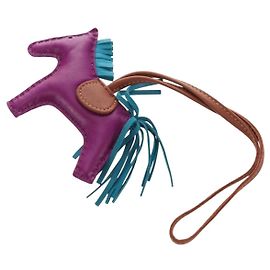 Hermès HERMES Rodeo PM Charm Leder Lila Authentisch 178894M Lila