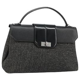 Borsa CARTIER in tela nera e argento Auth ka4465 Nero Argento