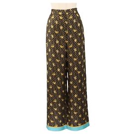 FENDI FENDI x FRGMT x POKMON Zucca Canvas Pants Black Brown Auth 167324SAM Brown Black