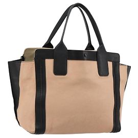 Chloé Bolsa Tote Chloe Alison de couro rosa e dourado Auth am11681A Rosa Dourado