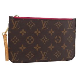 LOUIS VUITTON Monogram Neverfull PM Bolsa de Acessórios LV Auth BA12952 Monograma