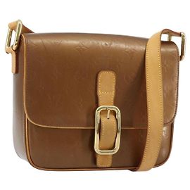 LOUIS VUITTON Sac Monogram Vernis Christie GM Bronze M91107 LV Auth bs35323 Bronze