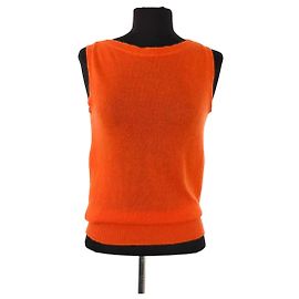 Louis Vuitton Top sans manche orange Orange