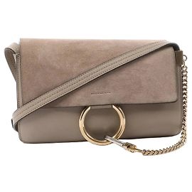 Chloé Borsa a tracolla Chloe Faye in scamosciato e pelle Beige Beige