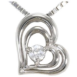 Autre Marque Colar de ouro branco 14K e diamantes Dourado