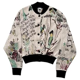MISSONI GRAFFITI CROPPED JACKET Schwarz Weiß Mehrfarben