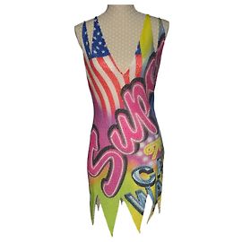 ROBE À IMPRIMÉS MOSCHINO 2016 SUPER Multicolore