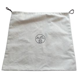 Bolsa de almacenaje de algodón beige Hermès para bolso Hermès Birkin 30 45X43cms Beige