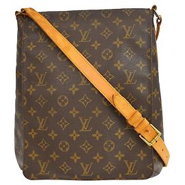 Louis Vuitton Musette Salsa Handbag Monogram Canvas GM Brown