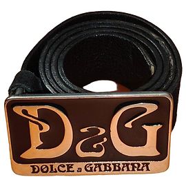 Dolce & Gabbana D&G Logo Gürtel Schwarz