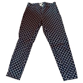 Isabel Marant Pour H&M H&M Hose mit geometrischem Muster Schwarz Weiß Blau
