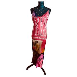 Robe longue Desigual imprimé multicolore Rose Blanc Bleu Multicolore Jaune